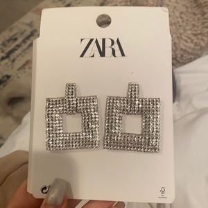 Zara sparkly squared earrings